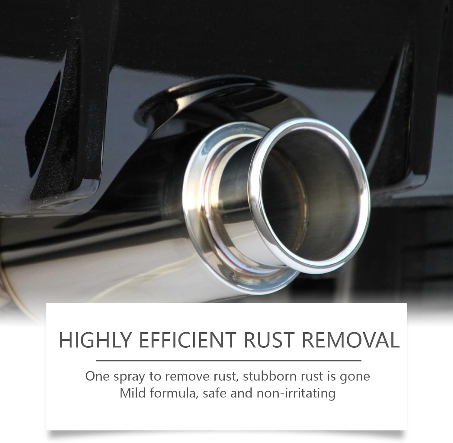 Car Exhaust Pipe Cleaner Spray, Rust Remover and Gloss Restorer, 4 fl oz