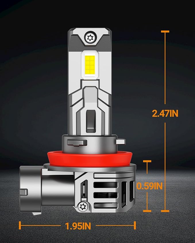 SEALIGHT /H9/H16 Bulbs, 30000LM 6500K Cool White H8 Fog Bulbs, 1:1 Mini - Image 7