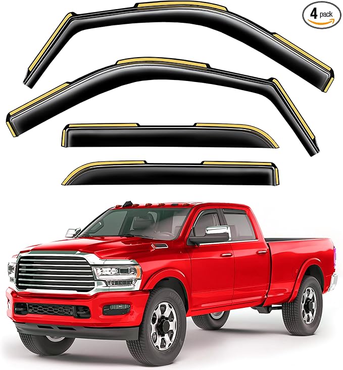 in-Channel Window Rain Guards Fit by Unknown
