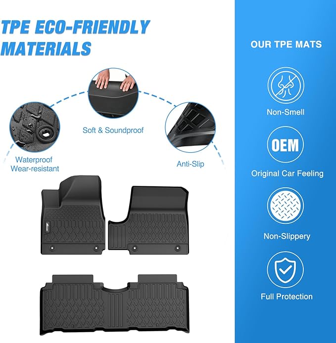 Nilight TPE Floor Mats for Hyundai IONIQ 5 SE Standard Range SE SEL 2022 2023 - Image 3