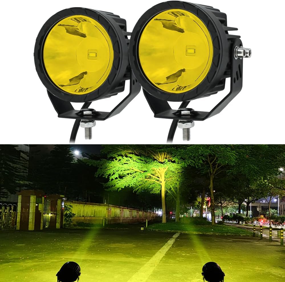stdysun round led yellow offroad driving fog pod, main product view