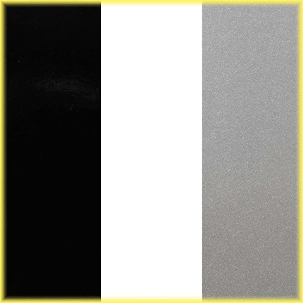 Universal Duo-Tone 0204200 - Auto Customizing 2 Color Dual Pinstripe - 4/16" x 150' (1/8” Stripe, 1/16" Gap, Then 1/16” Stripe) - 200-Black/Silver Metallic
