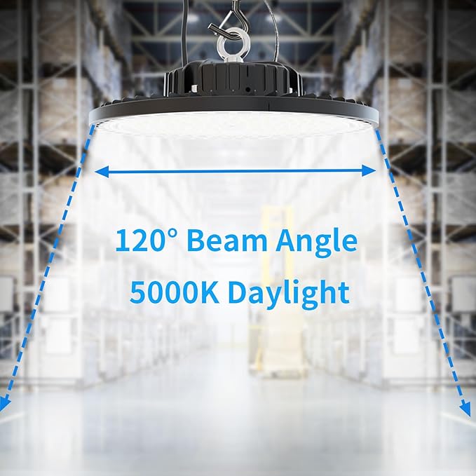 2 Pack UFO LED High Bay Light 250W, 35000 LM, 5000K - Image 4