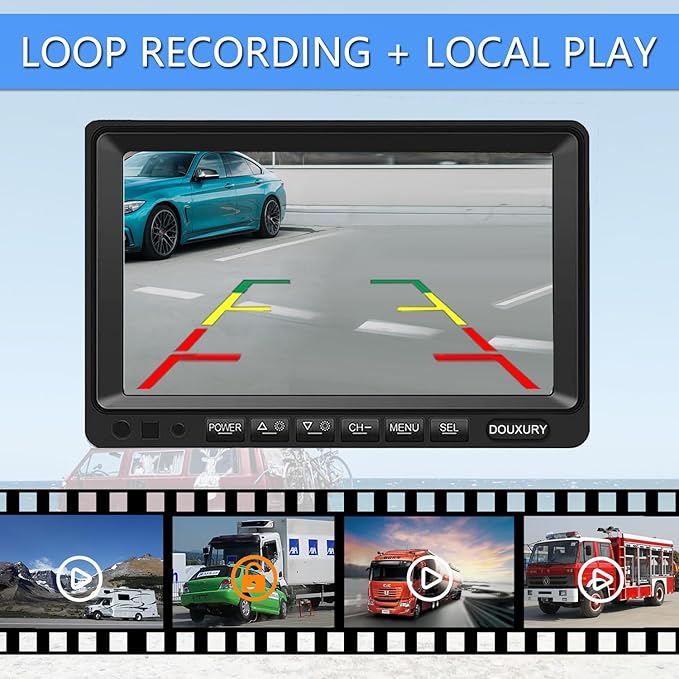 Backup Camera System with 9'' Quad Split 1080P Monitor - Image 5