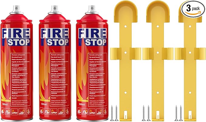 3-Pack Fire Extinguisher for Home, Camping & Electronics by AmzBoom