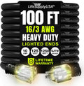 100ft Outdoor/Indoor Extension Cord 16/3 Gauge Heavy Duty 3 Prong SJTW