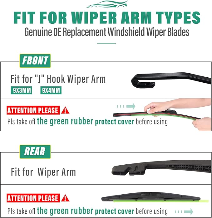 26" 24" 16" Windshield Wiper Blades Replacement - Image 7
