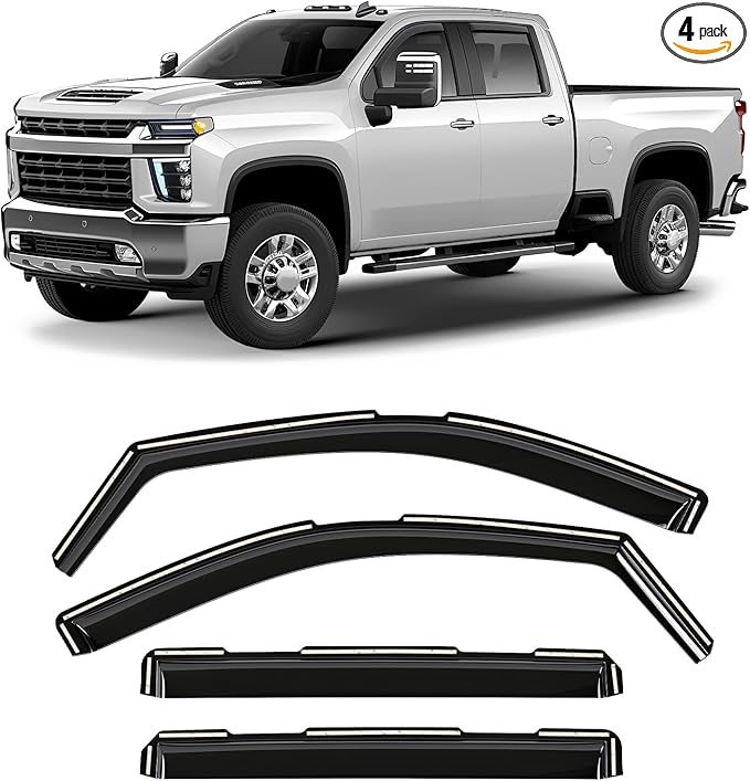 Window Deflectors Smoke Tinted in-Channel Side Window Vent Visor Deflectors by Unknown