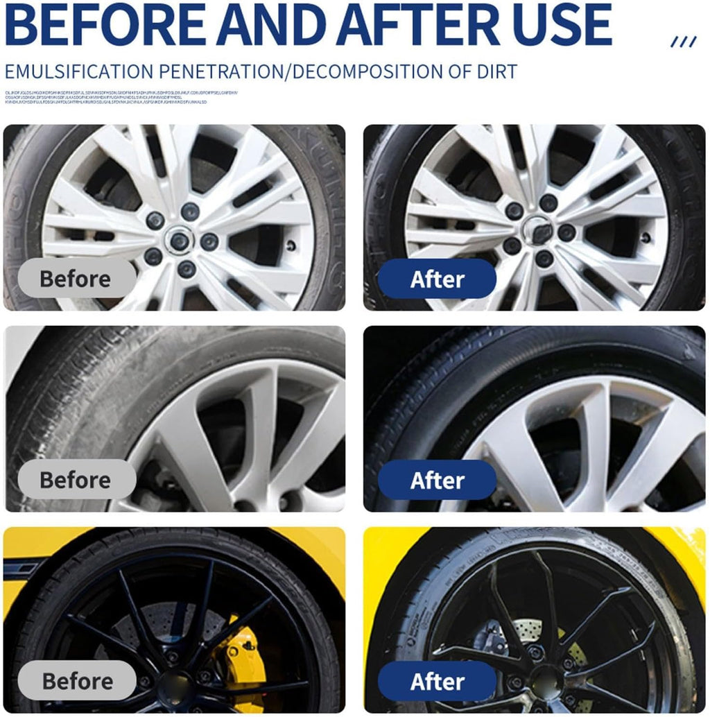 Tire Maintenance and Coating Paste – 50g Tire, High Gloss Shine, Tyre Stain Remover, Protective Car Solution | Ideal for SUV Caravan Vehicle Exterior Care Safe Driving