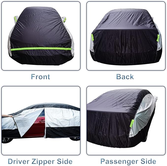 Universal Sedan Car Cover Fit for Toyota Corolla, Honda Civic, Nissan Sentra - Image 5