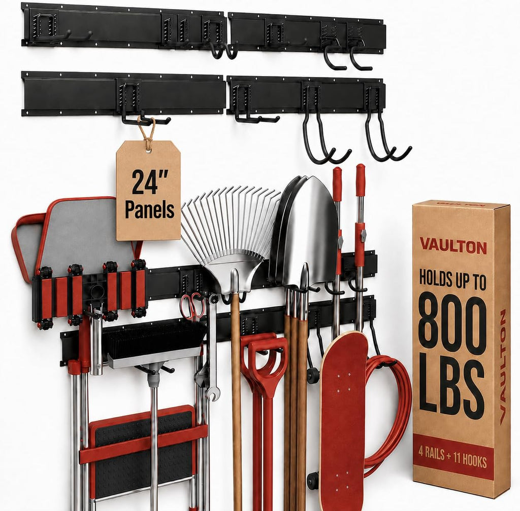 vaulton 96" garage wall organizer, metal tool rack, main product view