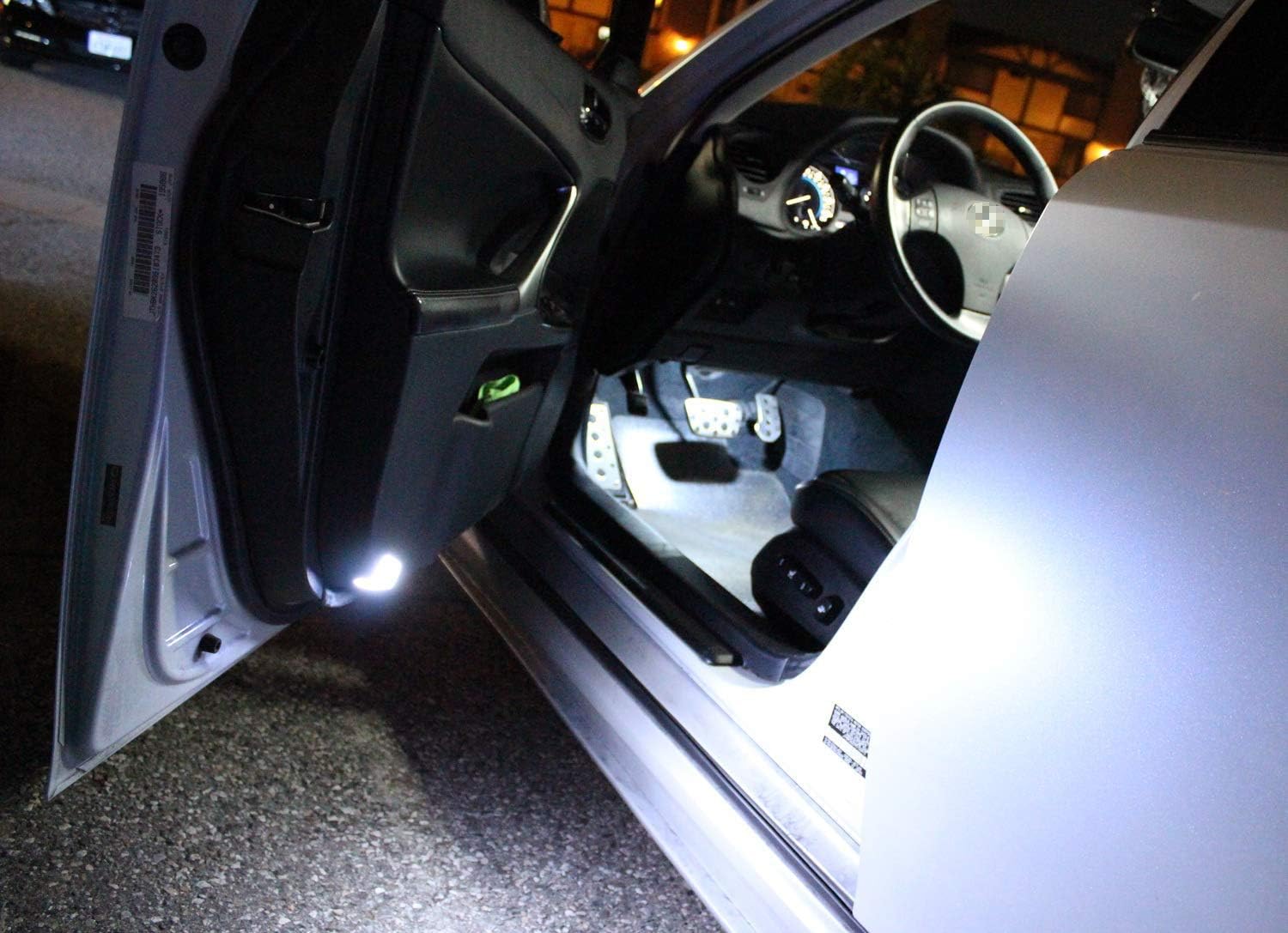 iJDMTOY Full LED Side Door Courtesy Light Assy Compatible With Lexus IS ES GS LS RX GX LX; Compatible With Toyota Avalon Sienna Venza Camry Prius 4Runner, Powered by 18-SMD Xenon White LED