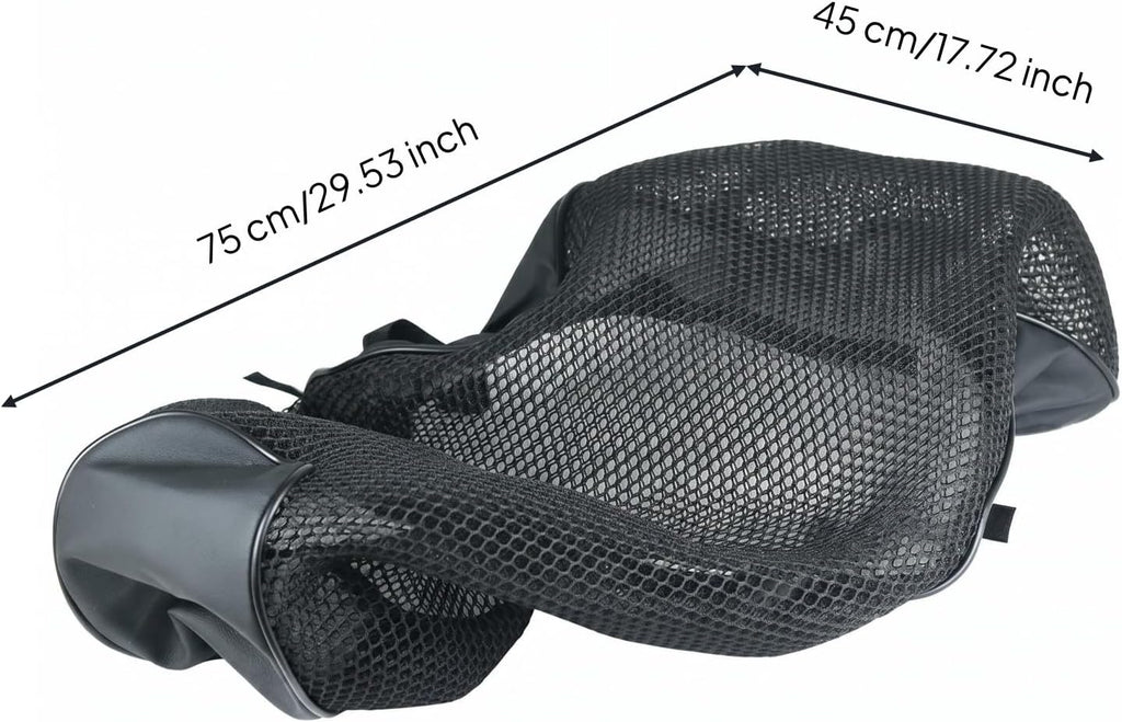 Motorcycle Seat Cover Breathable Mesh 3D Honeycomb Structure Universal Fit Cooling Saddle Protector Comfortable Installation Suitable for Daily Riding Outdoor Use