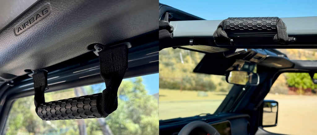 NXTGEN Cross Terrain Grab Handles for Jeep Wrangler JL 2018–2026 - Magnetic Stow-Away, Sky One Touch Compatiable – Airbag Compatible – Front & Rear – 2 Piece Set Left & Right