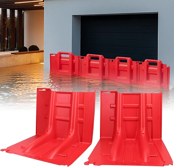 Flood Prevention Barrier, ABS L-Type Baffle Water Barrier Reusable, Door Flood by Unknown