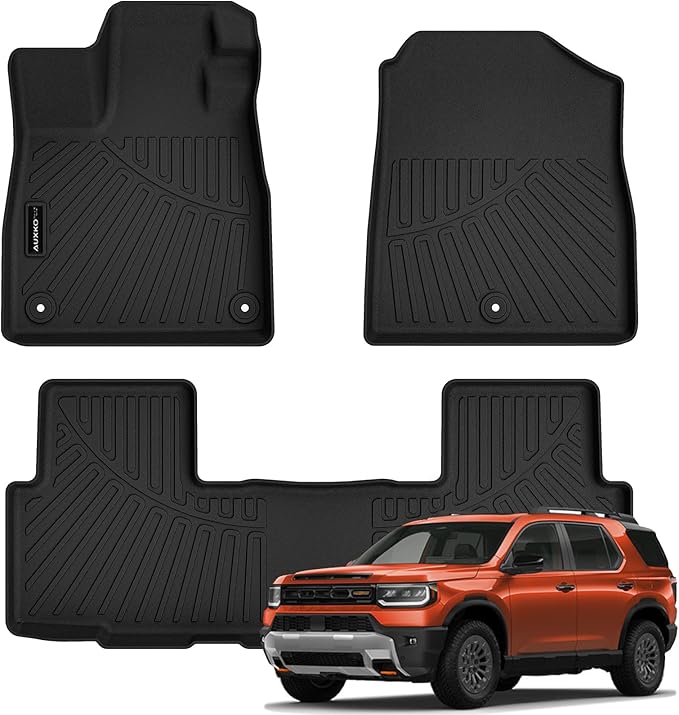 Auxko All Weather Floor Mats for Honda Passport 2026 TPE Liners All Season by AUXKO