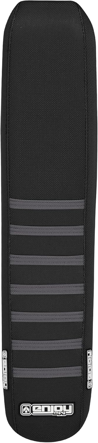 Enjoy Mfg Seat Cover - Compatible with Riding Times GT73/ GT73 Pro eMoto Bike_#540 (All Black with Grey Ribs)