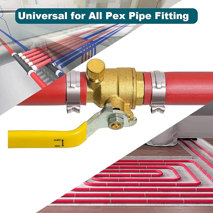 LOKMAN 50 Pack 3/8 Inch PEX Cinch Clamps, Stainless Steel Cinch Crimp Rings - Image 4