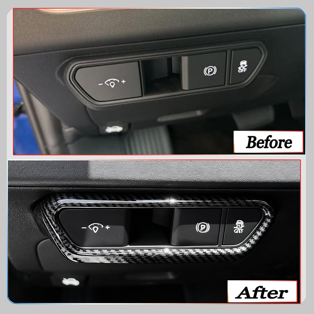 Front Lamp Adjustment Cover,for Kia k4 2024 2025 2026,Stylish Automobile Front Lamp Adjusting Trim Accessories - Carbon Fiber