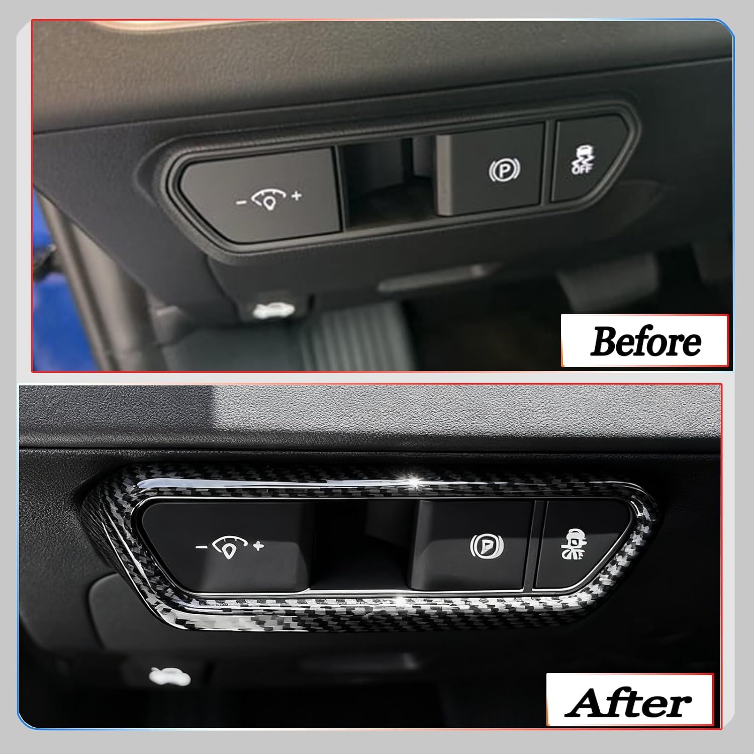 Front Lamp Adjustment Cover,for Kia k4 2024 2025 2026,Stylish Automobile Front Lamp Adjusting Trim Accessories - Carbon Fiber