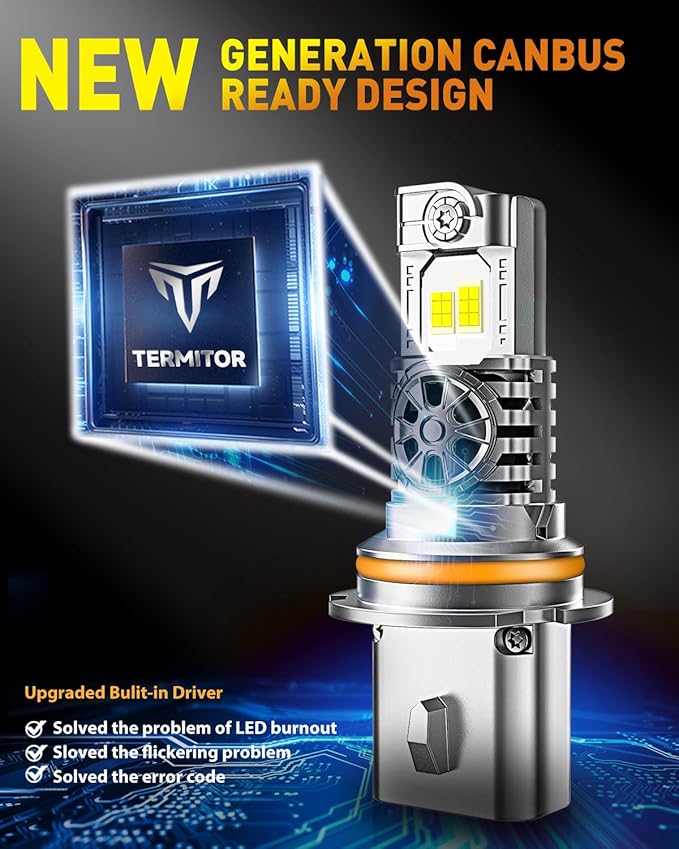 Latest & Brightest 9004 HB1 Light Bulbs, 000LM 1000% Super Brighter, 1:1 - Image 6