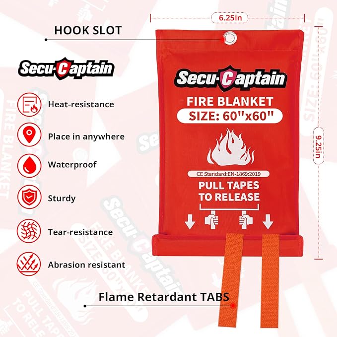 SecuCaptain Emergency Fire Blanket - Image 6