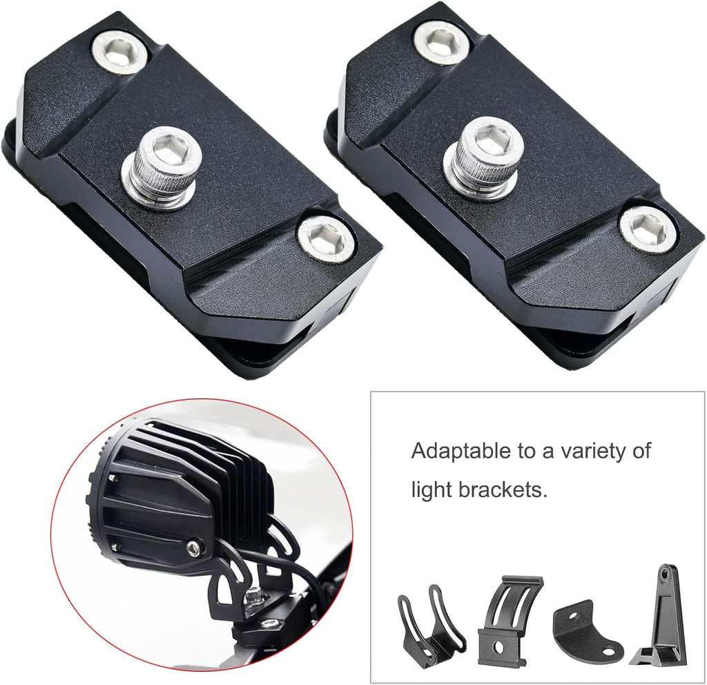 Adjustable Low Profile Mount Hood Ditch Universal Light Brackets for SUV Truck Car, for Auxiliary Off-Road Lighting, Aluminum Alloy (Universal Brackets)