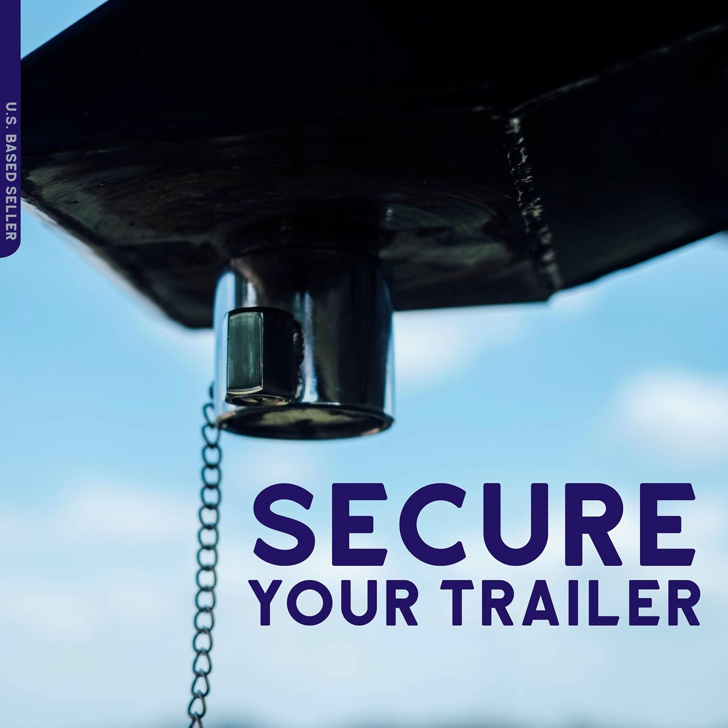 BISupply Semi Trailer King Pin Lock - Anti Theft 5th Wheel Hitch Locking Pin Kingpin Hitch Lock for RVs or Trailers