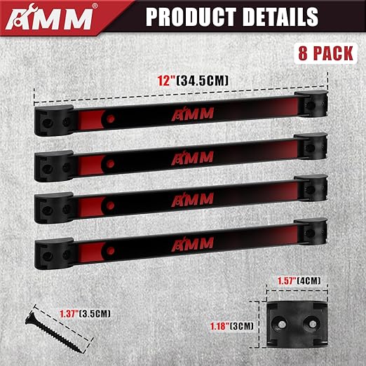 AMM 8PCS Magnetic Tool Holder Strip, Tool Magnet Bar - Image 2