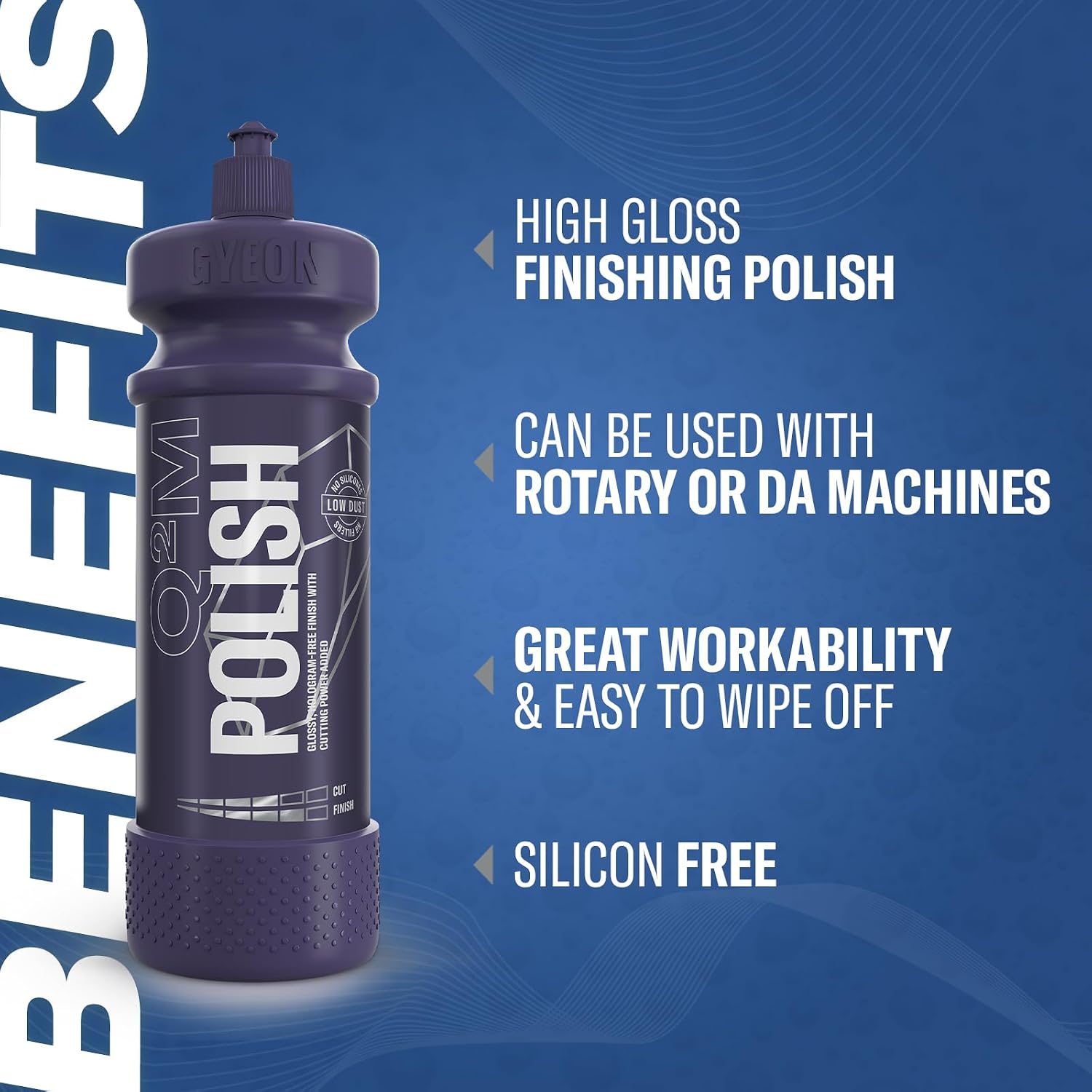GYEON Finishing Polish for Car Detailing (120ml), High Gloss, Fine Scratch and Swirl Removal – One Step Vehicle Polishing Liquid – Paint Correction, No Fillers, Silicone-Free, Creamy White