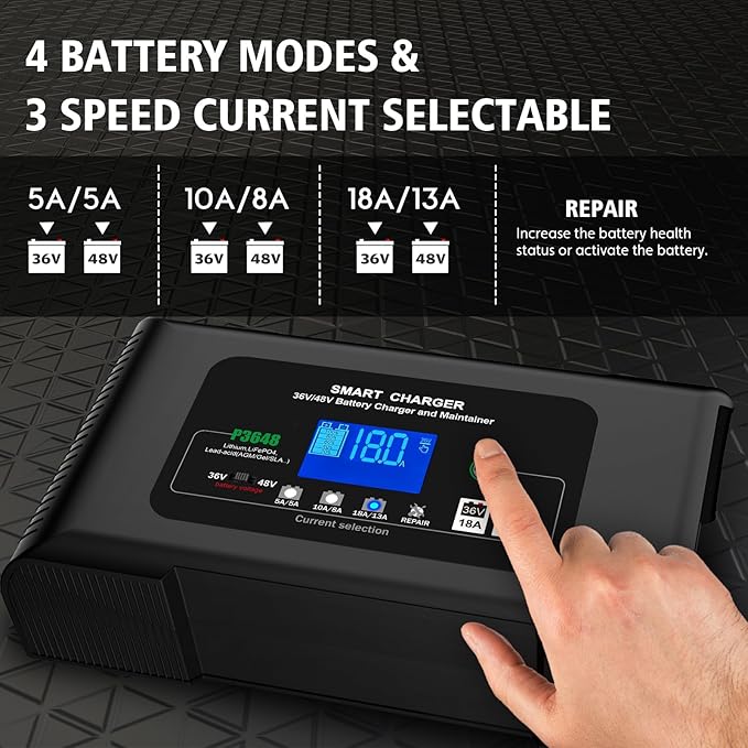 Golf cart Battery Charger, 48V 13A and 36V 18A Trickle Charger, 48 Volt Golf - Image 2