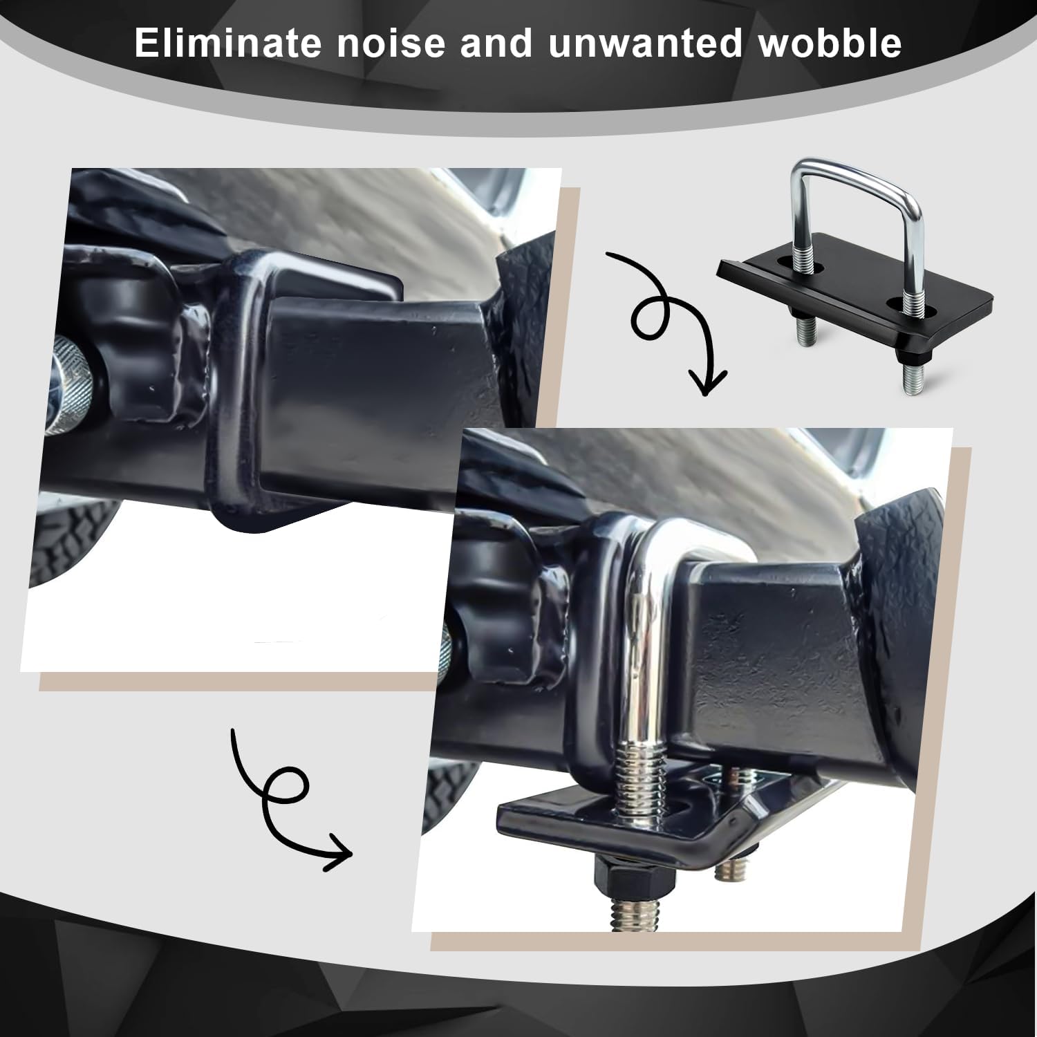 Cenipar Hitch Tightener Anti-Rattle Stabilizer for 1.25" and 2" Hitches Used in Heavy Duty Steel Trailer,Hitch Tightener Clamp Eliminating Rocking Instability(2 Packs)