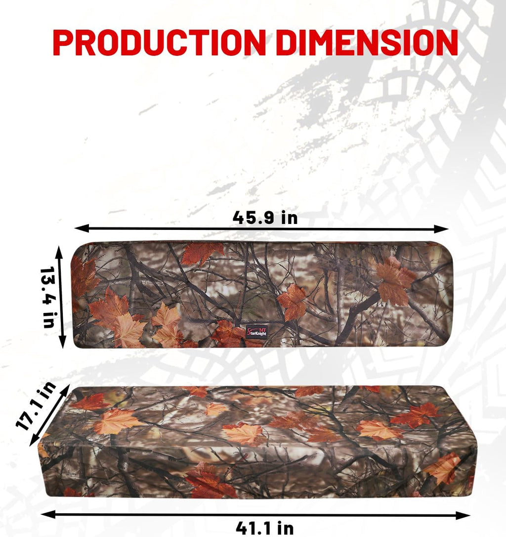 StarknightMT UTV Mule Bench Seat Covers Compatible with Mule 4010 4000 3000 3010 2001 2023 2025, Waterproof 1680D Oxford Fabric, Maple Camouflage