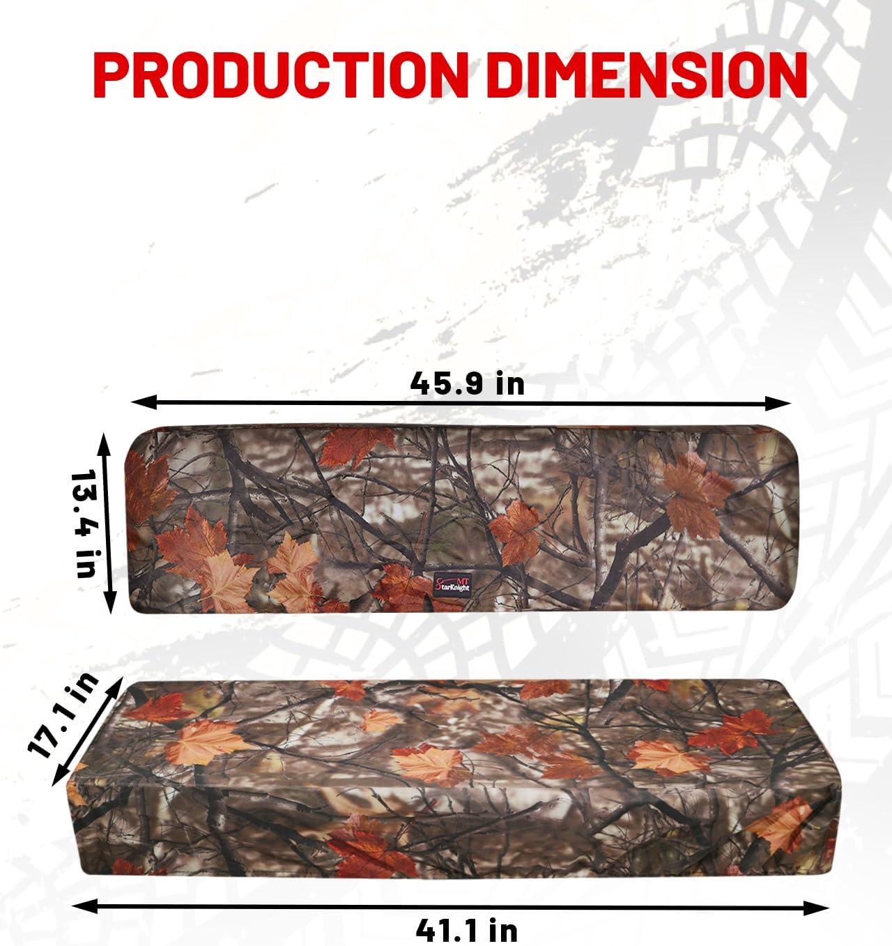 StarknightMT UTV Mule Bench Seat Covers Compatible with Mule 4010 4000 3000 3010 2001 2023 2025, Waterproof 1680D Oxford Fabric, Maple Camouflage