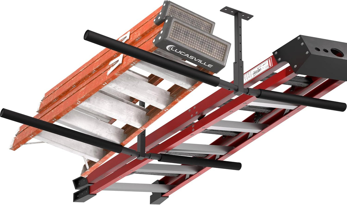 Double Kayak/Ladder Ceiling Storage Rack, Hi Port 2 Ladder Hanger Overhead