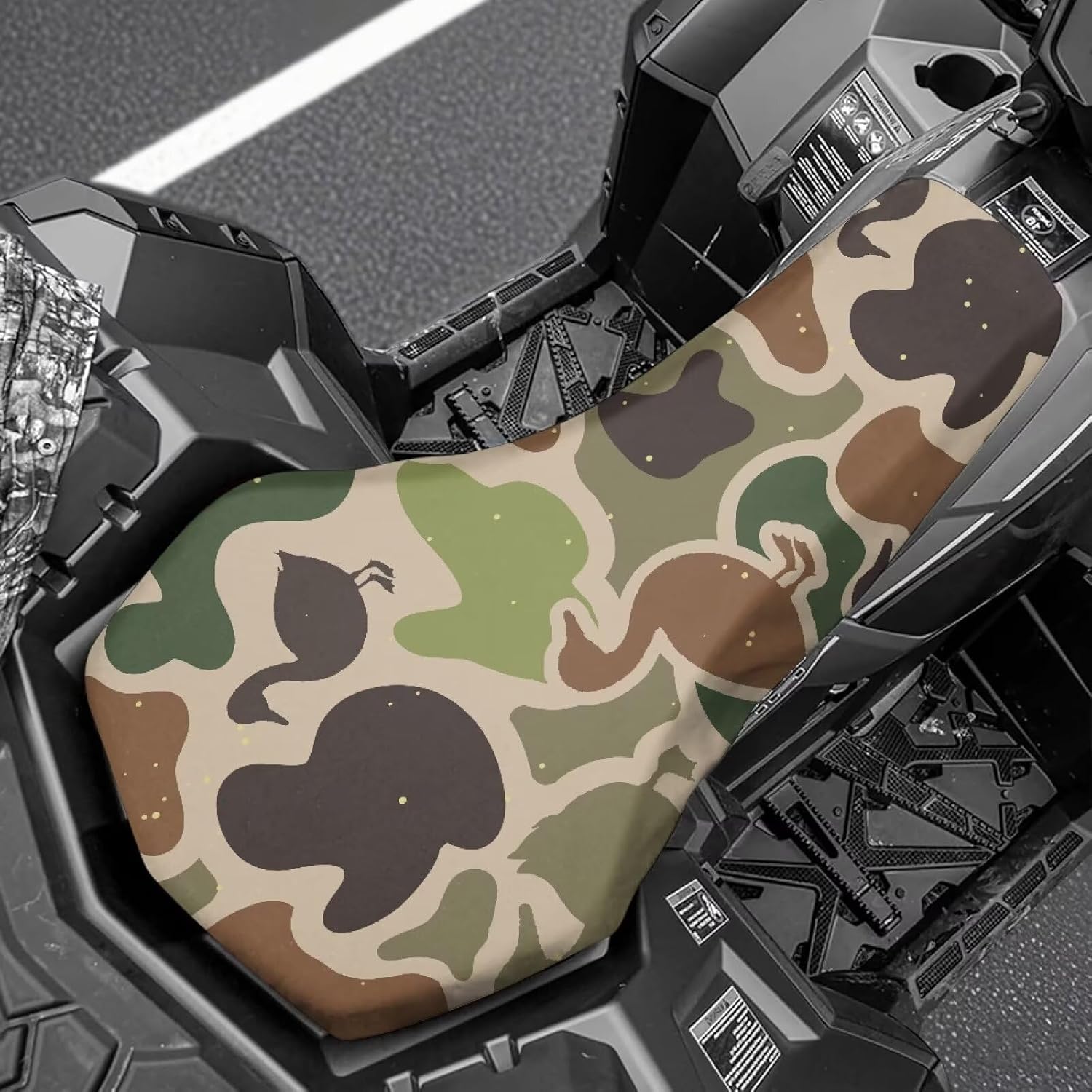 Camouflage Duck ATV Seat Cover Waterproof Soft 4-Wheeler Seat Cushion Covers Breathable Compatible with Most ATV for Sportsman, Rancher, Foreman, Scrambler