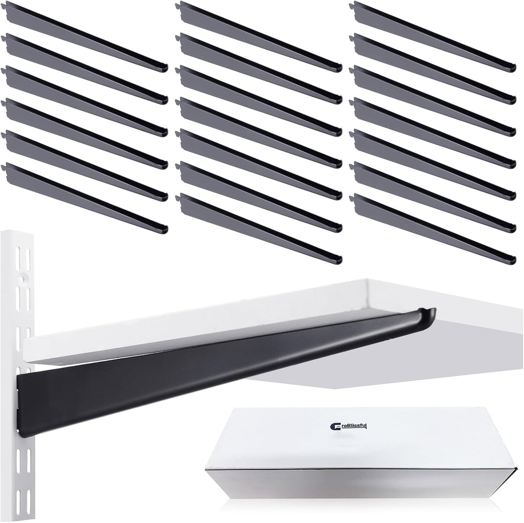 croblissful 20 pcs adjustable shelf brackets for double, main product view