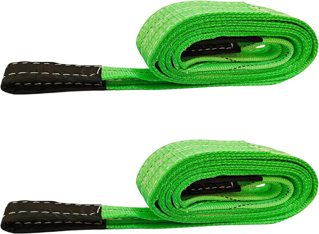 HENBOW Lift Sling Straps|2" × 6.5' Web Sling Strap with 4400Lbs Safety Work Load and 17600Lbs Breaking Load| Recovery Strap for Hoist Car Tree Saver Winch Recovery(2 Pack)