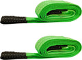 HENBOW Lift Sling Straps|2" × 6.5' Web Sling Strap with 4400Lbs Safety Work Load and 17600Lbs Breaking Load| Recovery Strap for Hoist Car Tree Saver Winch Recovery(2 Pack)