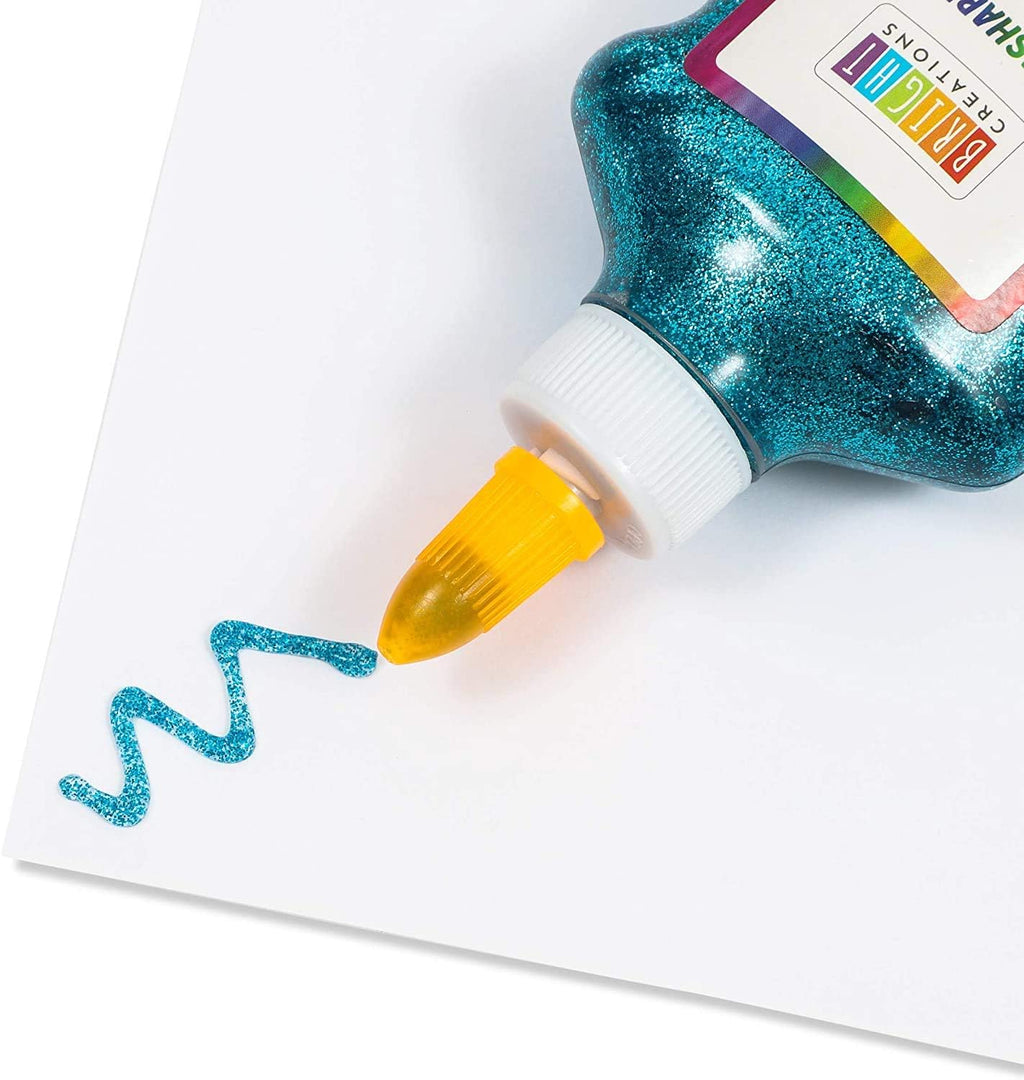bright creations glitter glue variety pack (8 colors, side view