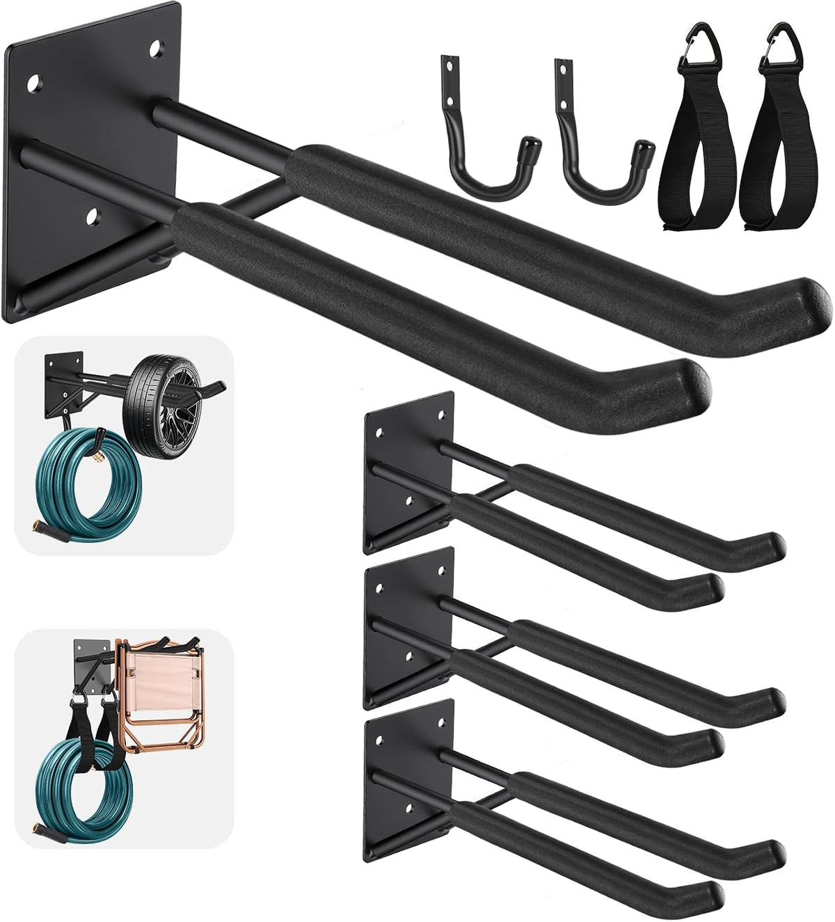 14" garage hooks heavy duty 4-pack - garage, main product view