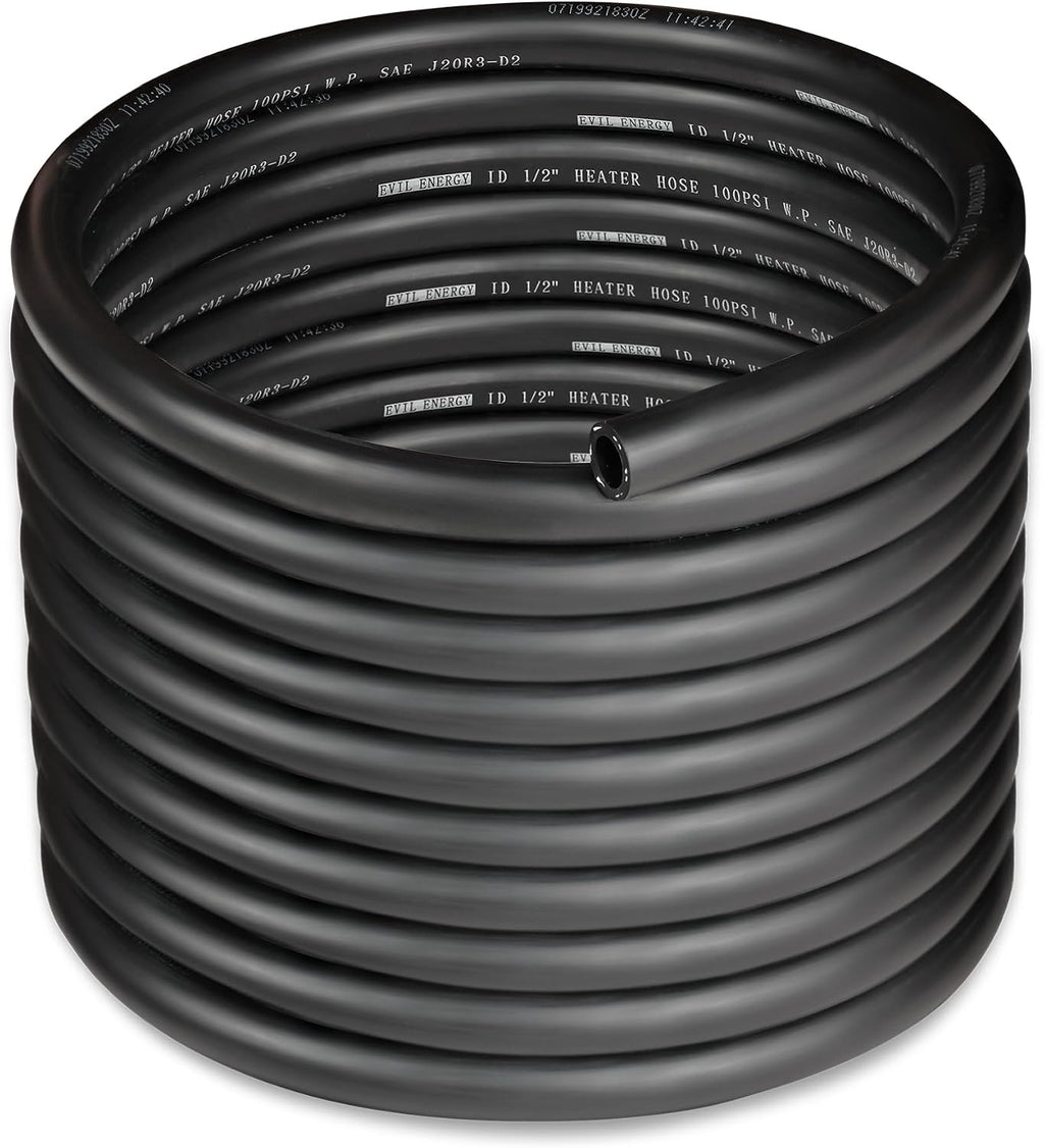 EVIL ENERGY 1/2" Heater Hose Coolant Radiator Straight 100PSI SAE 20R3 25FT
