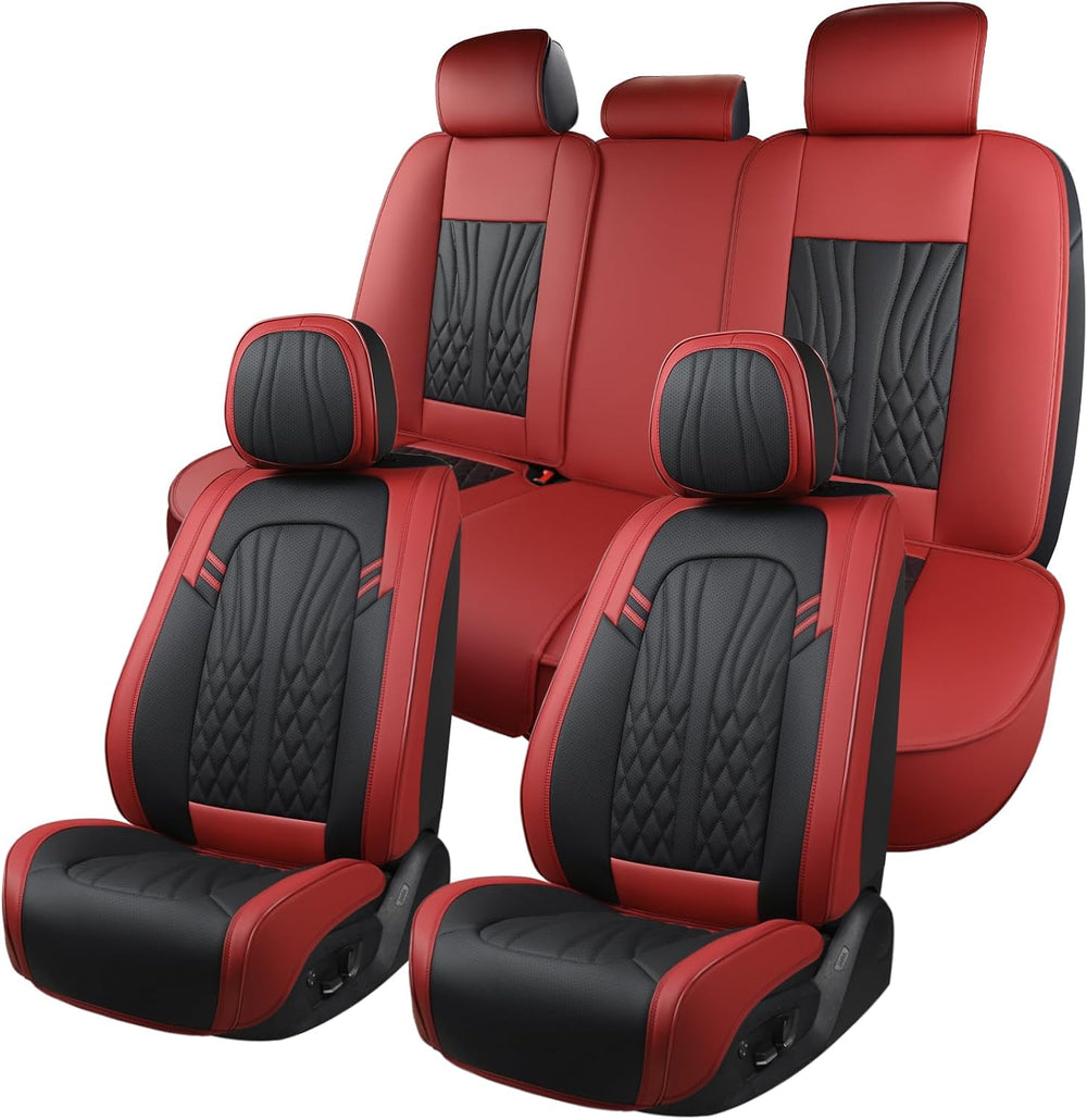 MINGBRON Leather Car Seat Covers,Car Seat Protector Waterproof,Seat Covers Fu...