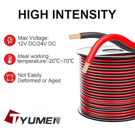 100FT 14/2 Gauge Red Black Cable Hookup Electrical Wire LED Strips Extension - Image 6