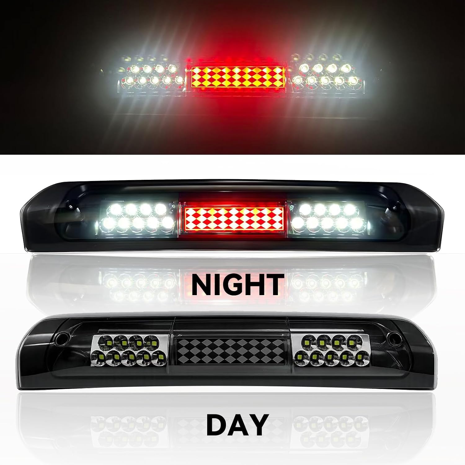 All-in-one LED 3rd Third Brake Light Cargo Light Upgraded Version High Mount Stop Light for 2002-2008 Dodge Ram 1500, 2003-2009 Dodge Ram 2500 3500.
