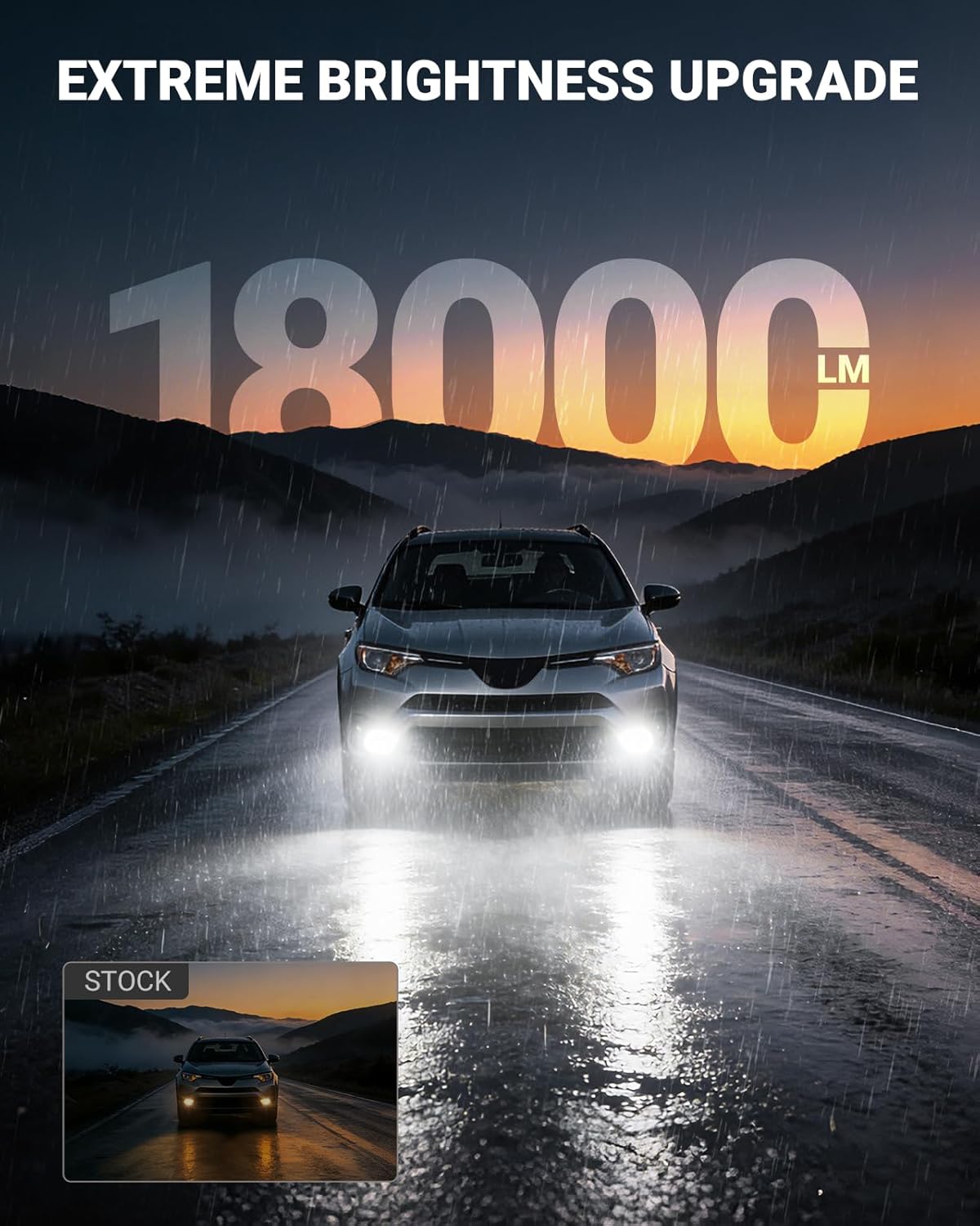 SEALIGHT H11/H16/H8 LED Fog Light Bulb, 18000LM Ultra Bright H11 LED bulb, IP68 Waterproof Injection Sealed,Long Lifespan 80000 Hours, 1:1 Fit for Cars,Trucks,and SUVs,Pack of 2