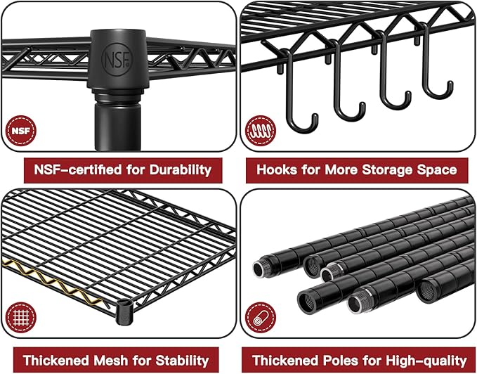 PrimeZone Wire Metal Storage Shelves - Image 4