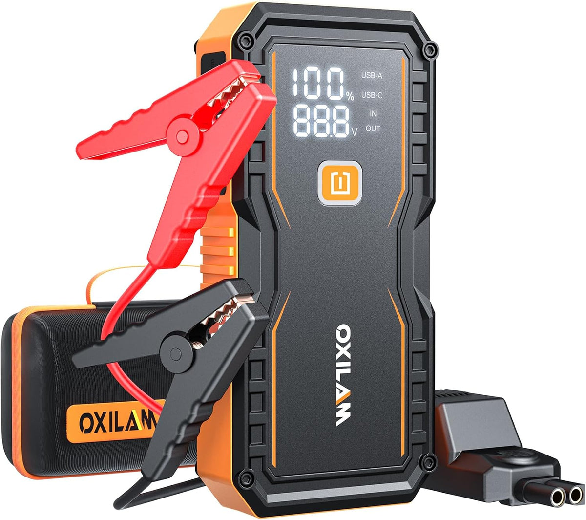 OXILAM Jump Starter 6000A for All Gas/12L Diesel, Car Battery Jumper Starter