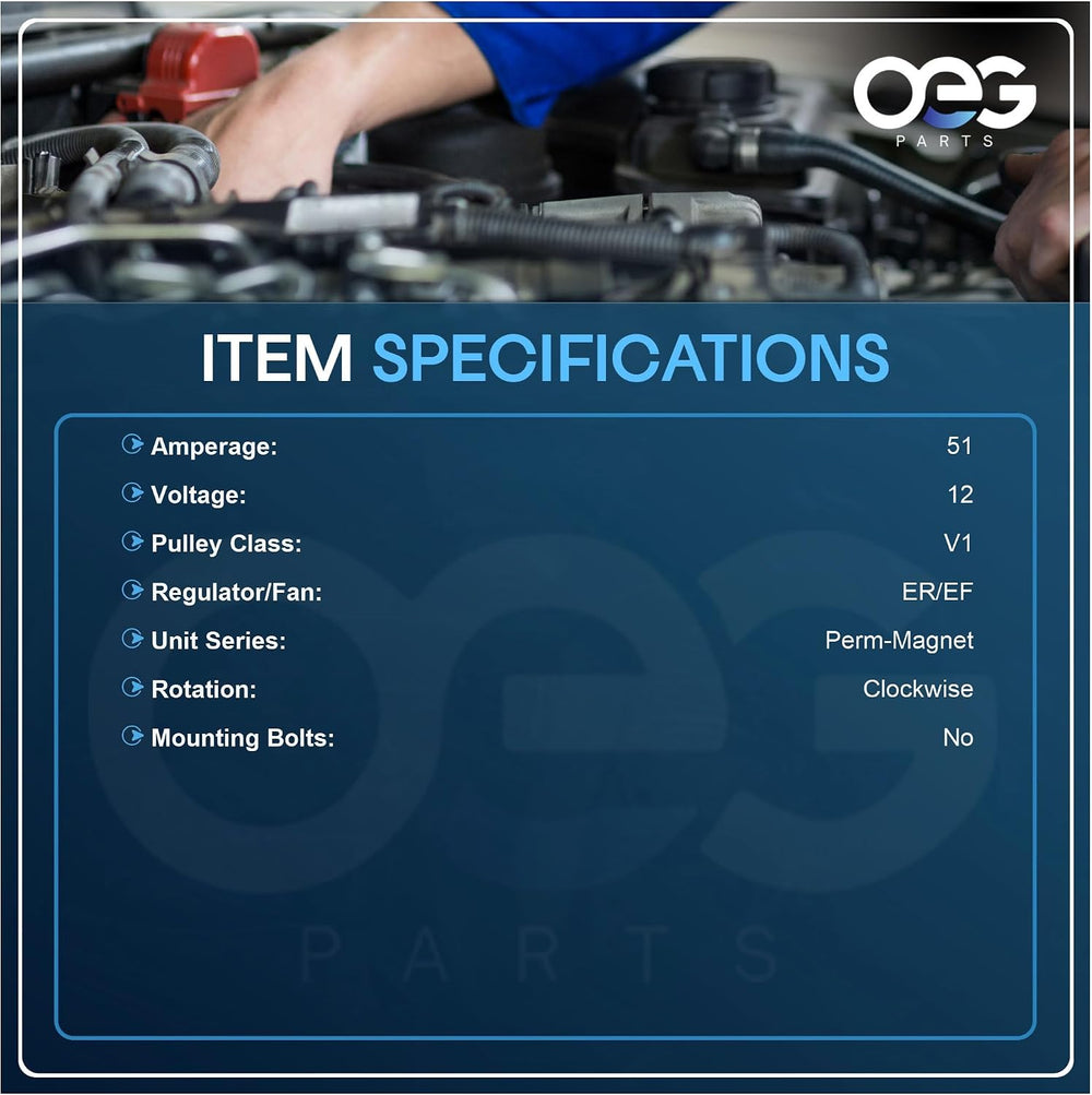 OEG Parts New Alternator Compatible With Ford Tractor 2310 2600 2610 2810 291...