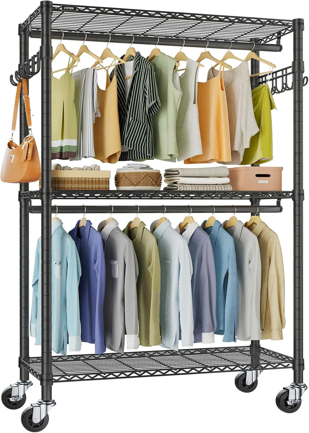 vipek r2 plus clothes rack heavy duty rolling, main product view